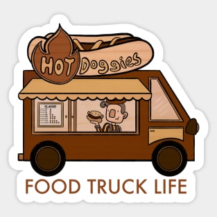 Food truck life for hot dog design Sticker